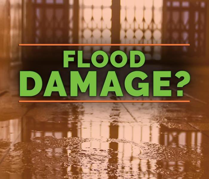 a graphic that says flood damage